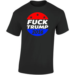 Fuck Donald Trump 2016 Worst President Usa  Retro Graphic Unisex Soft Cotton Black T Shirt