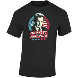 Bartlet For America T-shirt West Wing Tee Tv Show  Retro Graphic Unisex Soft Cotton Black T Shirt
