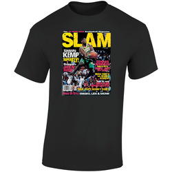 Slam Magazine Issue 2 Shawn Kemp Popular Basketball Magazine Grunge Look  Retro Graphic Unisex Soft Cotton Black T Shirt