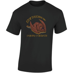 Lord Of The Rings Stop Touching Me T Shirt,smaug The Dragon Stop Touching Me  Retro Graphic Unisex Soft Cotton Black T Shirt
