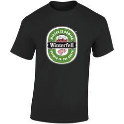 Game Of Thrones Tshirt, Winterfell Tshirt, Game Of Thrones Winter Is Coming Winterfell Tshirt, Gift  Retro Graphic Unisex Soft Cotton Black T Shirt