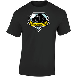 Diadog  Hitam  Retro Graphic Unisex Soft Cotton Black T Shirt