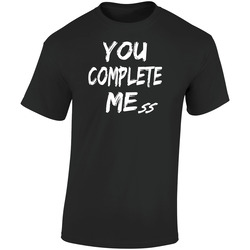 You Complete Mess Tee  Retro Graphic Unisex Soft Cotton Black T Shirt