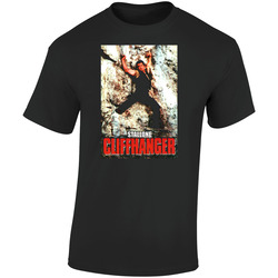 Cliffhanger Movie Sylvester Stallone  Retro Graphic Unisex Soft Cotton Black T Shirt