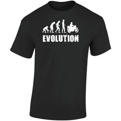 Evolution Of Motorcycle Motorbike Cool  Retro Graphic Unisex Soft Cotton Black T Shirt