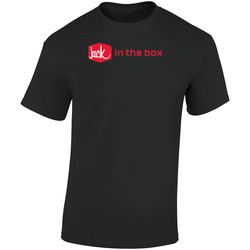 Jack In The Box Fast Food Logo  Retro Graphic Unisex Soft Cotton Black T Shirt