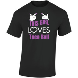 This Girl Loves Taco Bell Funny Food  Retro Graphic Unisex Soft Cotton Black T Shirt