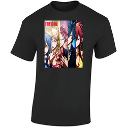 Fairy Tail 01bl  Retro Graphic Unisex Soft Cotton Black T Shirt