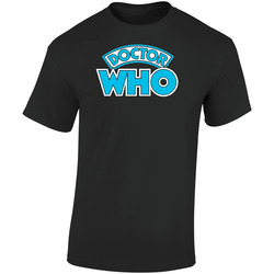 Doctor Who Logo  Retro Graphic Unisex Soft Cotton Black T Shirt