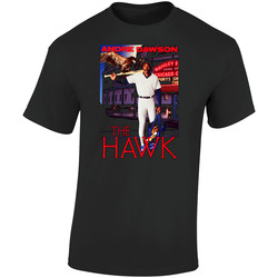 Retro Chicago Baseball Andre Dawson The Hawk  Retro Graphic Unisex Soft Cotton Black T Shirt