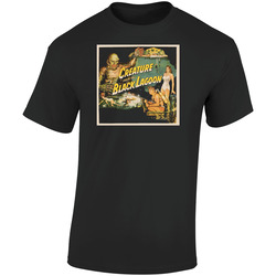 Creature From The Black Lagoon Horror Movie  Retro Graphic Unisex Soft Cotton Black T Shirt