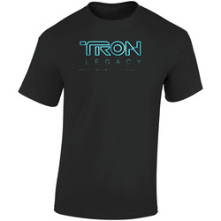 Tron Legacy Logo Movie  Retro Graphic Unisex Soft Cotton Black T Shirt