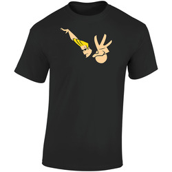 Johnny Bravo Cartoon Elvis Parody  Retro Graphic Unisex Soft Cotton Black T Shirt