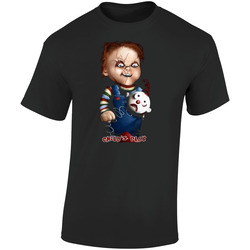 Childs Play Chucky Horror Cult Movie  Retro Graphic Unisex Soft Cotton Black T Shirt