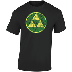 Zelda Mystic Triforce Symbol Video Game  Retro Graphic Unisex Soft Cotton Black T Shirt