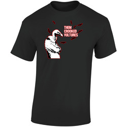 Them Crooked Vultures Grohl Page  Retro Graphic Unisex Soft Cotton Black T Shirt