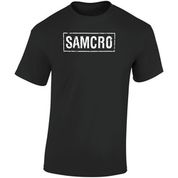 Soa Samcro Jax Cool  Retro Graphic Unisex Soft Cotton Black T Shirt