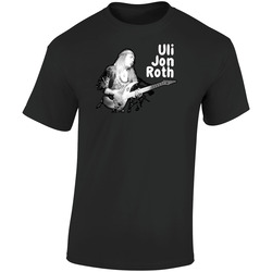 Uli Jon Roth Scorpions Guitarists  Retro Graphic Unisex Soft Cotton Black T Shirt