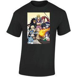 Fairy Tail Anime Tv Show  Cool Fan  Retro Graphic Unisex Soft Cotton Black T Shirt