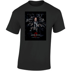 John Wick Chapter 2 He's Back Cult Action Movie  Retro Graphic Unisex Soft Cotton Black T Shirt