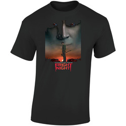 Fright Night Horror Movie  Retro Graphic Unisex Soft Cotton Black T Shirt