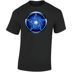Pentagram Cult Occult Wicca  Retro Graphic Unisex Soft Cotton Black T Shirt