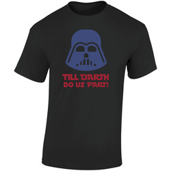 Star Wars Shirt Till Darth Do Us Part Couples Wedding  Retro Graphic Unisex Soft Cotton Black T Shirt