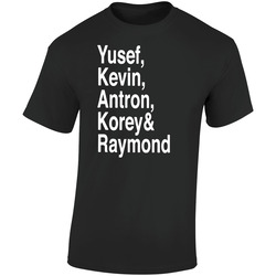 When They See Us Yusef Kevin Antron Korey Raymond  Retro Graphic Unisex Soft Cotton Black T Shirt