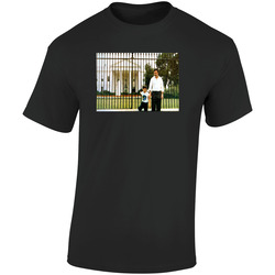 Pablo Escobar Son Infront Of The White House History  Retro Graphic Unisex Soft Cotton Black T Shirt