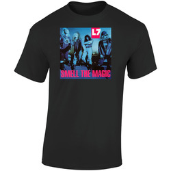 L7 Smell The Magic  Retro Graphic Unisex Soft Cotton Black T Shirt
