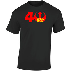 Star Wars 40th Anniversary Celebration Poster Star Wars Fan  Retro Graphic Unisex Soft Cotton Black T Shirt