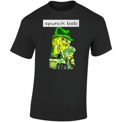 Spunch Bob Spongebob Mafia Parody Meme  Retro Graphic Unisex Soft Cotton Black T Shirt