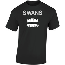Ren Swans Erfiemfew  Retro Graphic Unisex Soft Cotton Black T Shirt