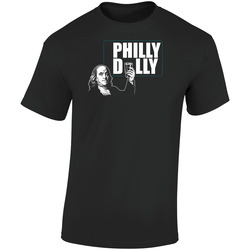 Benjamin Franklin Philly Dilly Philadelphia Football  Retro Graphic Unisex Soft Cotton Black T Shirt
