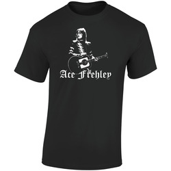 Ace Frehley  Retro Graphic Unisex Soft Cotton Black T Shirt
