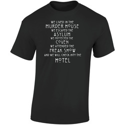 Ahs  Retro Graphic Unisex Soft Cotton Black T Shirt