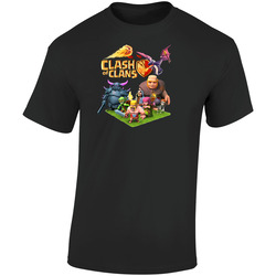 Clash  Retro Graphic Unisex Soft Cotton Black T Shirt