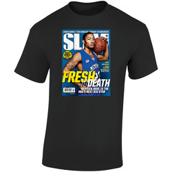Slam Magazine Issue 117 Derrick Rose Popular Basketball Magazine Grunge Look  Retro Graphic Unisex Soft Cotton Black T Shirt
