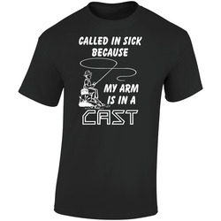 Arm Is In A Cast  Retro Graphic Unisex Soft Cotton Black T Shirt