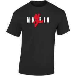 Super Mario Bros T-shirt Video Game Tee 80s  Retro Graphic Unisex Soft Cotton Black T Shirt