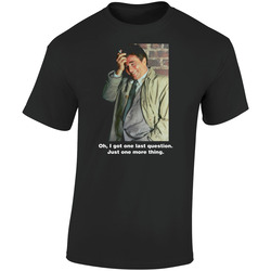 Columbo Peter Falk Detective Tv Show With Quote  Retro Graphic Unisex Soft Cotton Black T Shirt