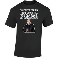 Ron White You Can't Fix Stupid Quote Comedian Fan  Retro Graphic Unisex Soft Cotton Black T Shirt
