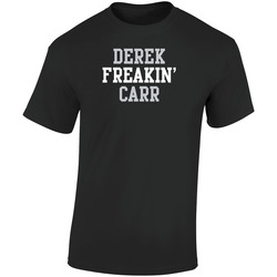 Derek Freakin' Carr Oakland Football Player Cool Fan  Retro Graphic Unisex Soft Cotton Black T Shirt