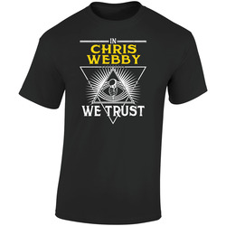 In Chris Webby We Trust Hip Hop Artist Fan  Retro Graphic Unisex Soft Cotton Black T Shirt