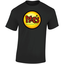 Moes Southwest Grill New York Restaurant Logo  Retro Graphic Unisex Soft Cotton Black T Shirt