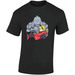 Fullmetal 16b  Retro Graphic Unisex Soft Cotton Black T Shirt