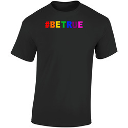 #betrue Support Lgbt In Sports  Retro Graphic Unisex Soft Cotton Black T Shirt