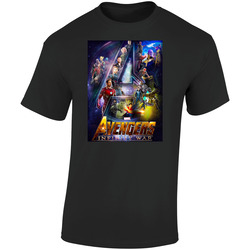 The Movie 2018 Avengers Infinity War  Retro Graphic Unisex Soft Cotton Black T Shirt