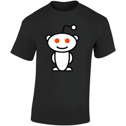 Reddit Logo  Retro Graphic Unisex Soft Cotton Black T Shirt