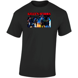 Retro Buffalo Football Andre Reed Jim Kelly Kellys Heroes  Retro Graphic Unisex Soft Cotton Black T Shirt